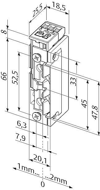 Elektrický otvírač 138.23 E91 12V DC REVERZNÍ pro ploché konstrukce