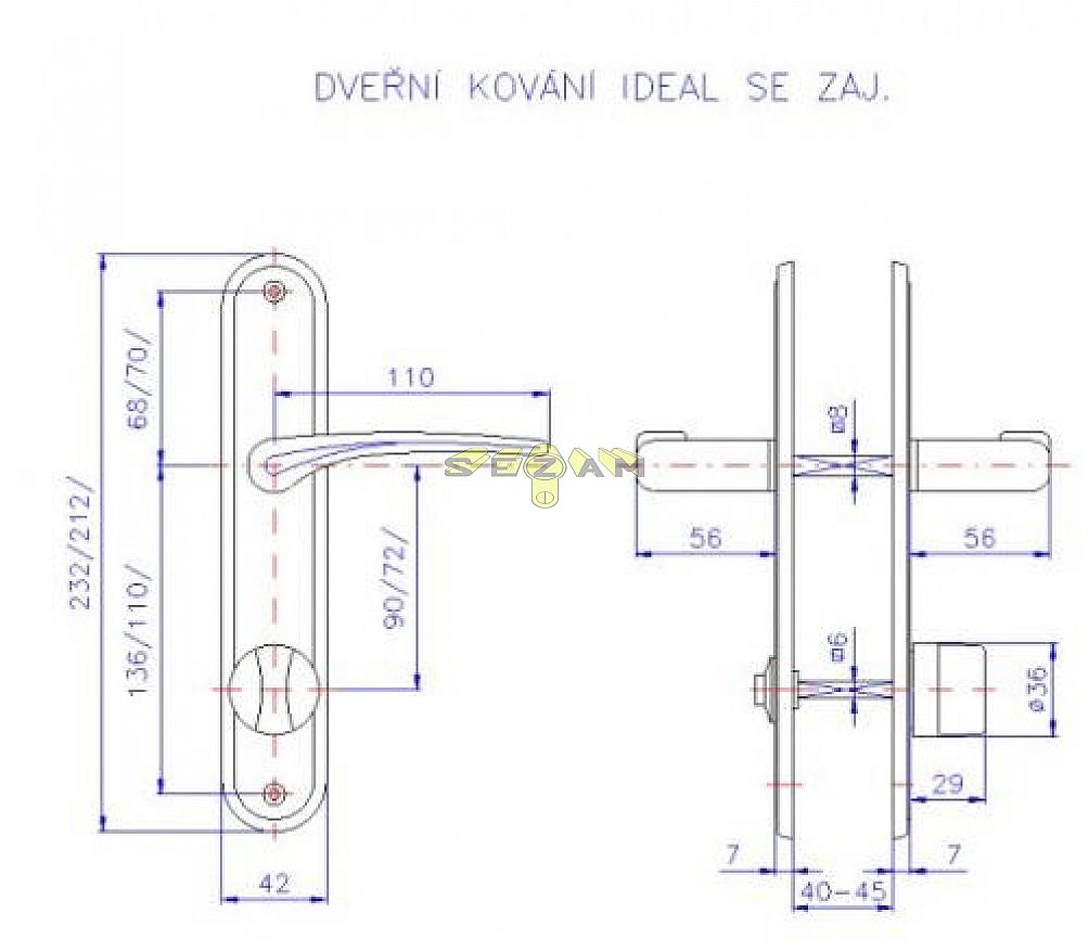 IDEAL klika-klika chrom 72 klíč