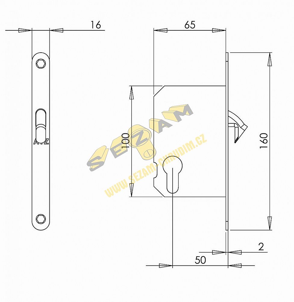 Zamek s hackem ATZ 1173 PZ NEREZ