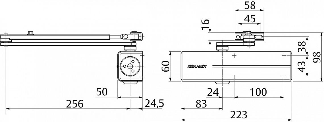 FAB DC200 dveřní zavírač protipožární