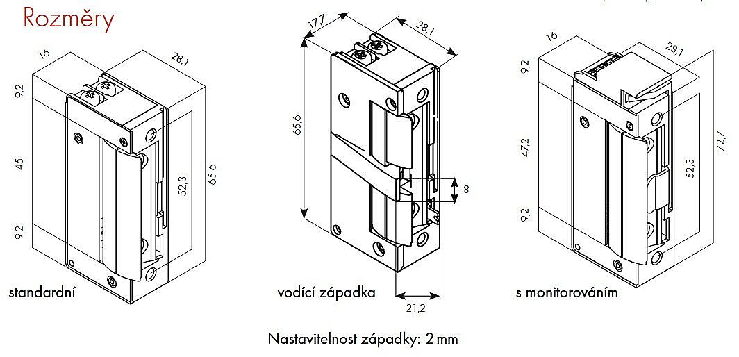 Standardní otvírač O&C Mini 51 s mechanickou blokací