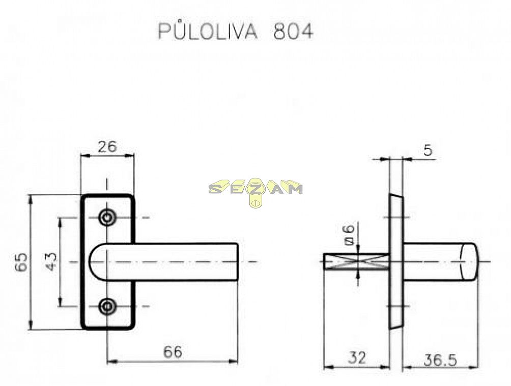 804 půloliva chrom