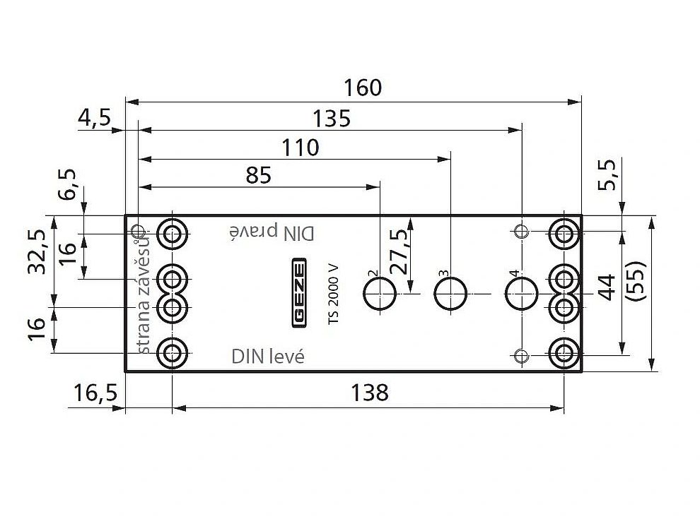 GEZE podložka TS2000 pro NV 126234