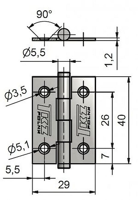 KZ 40 zinek bez otvoru a prolisů 8243