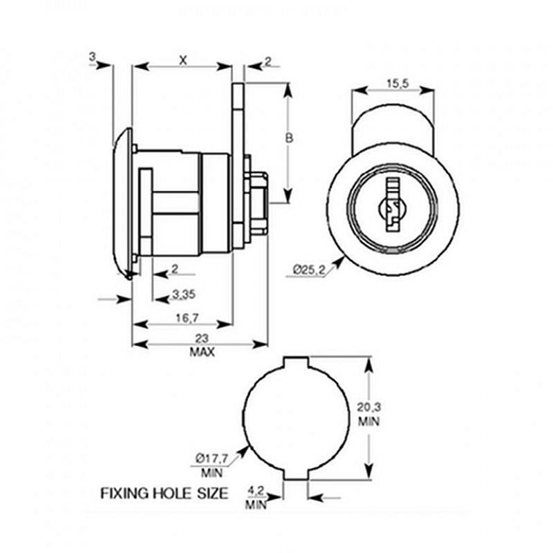 Zámek EUROLOCK F116-0116 (6240) prohnutá závora