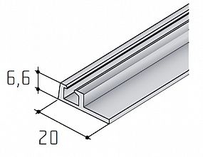 S 06N-1 dolní profil JEDNODUCHY - délka 2 m