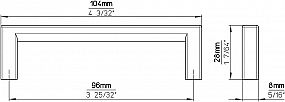 Úchytka 2108 chrom lesk