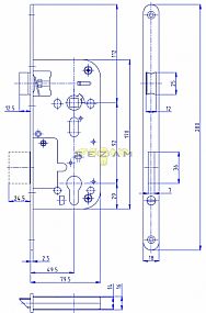 K 162 PP!! PL 92/80 D49,5 VL čelo 18mm Protipožární