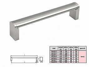 BRITA 190 mm úchytka NEREZ  062814