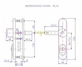 R 1/O/90 klika knoflik oblé chrom-nerez