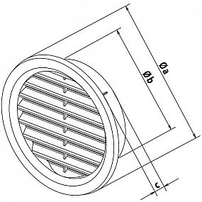 Větrací mřížka průměr 140 mm bílá