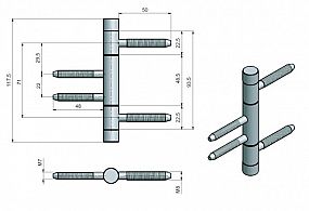 Závěs 3D.15x90 M8 22/M7 TUKAN NEREZ 9781