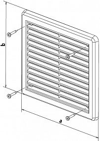 Větrací mřížka Krytka 200x200 mm hnědá