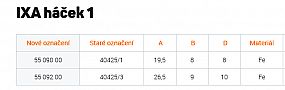 IXA 40425/5 háček dvojitý 10ks=1bal