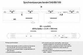 Lanko k synchronizaci křídel pro S 80/100 - metr