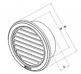 Větrací mřížka průměr 125 mm nerez