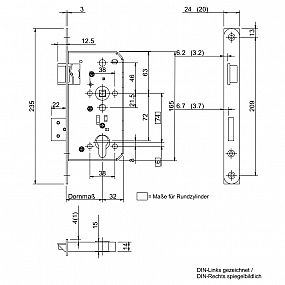 WILKA V 457 paniková zámek kl/kl 65/72/9/20 PRAVY D - klika+klika