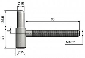 Závěs dveřní spodní díl 60/10 SD M10x1/80 9684