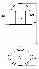 RV.14.60 visací zámek (jako 114/60)