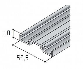 S 06 spodní profil dvojitý - délka 2,5 m