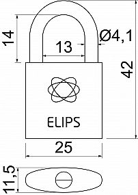 RV.ELIPS.40 mosazny visak