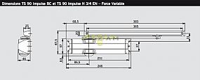 DORMA TS90 STŘÍBRNÁ (EN 3) zavírač s ramenem