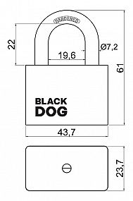 RV.BLACKDOG visací zámek