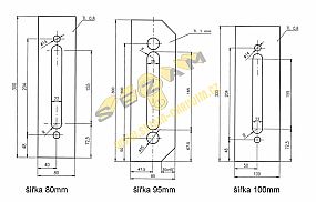 Ochranný plech pod BK Š 95mm MATNÝ 5025688000