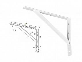 Konzole dílenská 300x195x30mm bílá