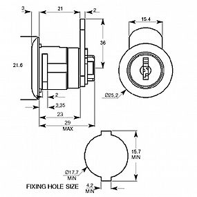 Zámek EUROLOCK 2404-0002 na trubkový klíč