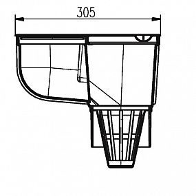 Lapač střešních vod DN 125 šedý