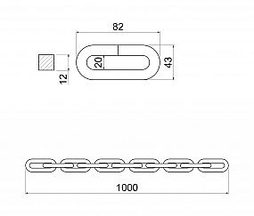 RR.12x1000 řetěz