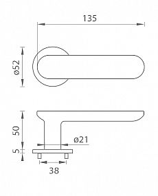 TI - NELA - R 4158 5S rozetové kování Bílá matná WS