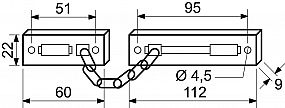 RDG.005. řetízek dveřní