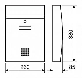 BK.05.AM antracit poštovní schránka