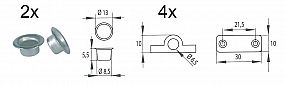 SISO 7080/19 nikl nábytkový zámek