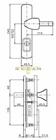 R 4 ASTRA/72 klika-klika nerez mat