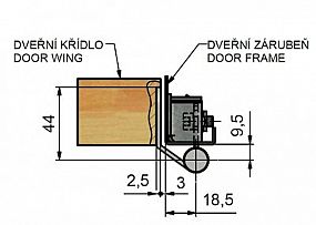 Závěs 15x96 OZ34 BP tukan nikl-satén 5583