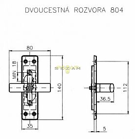 804 rozvora chrom