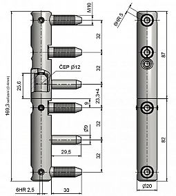 TRIO 20 MAX BZ M10x29 modrý zinek  5521