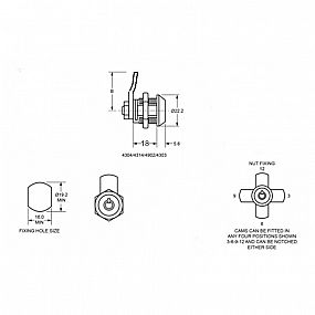 Zámek EUROLOCK 4303-0016 na trubkový klíč