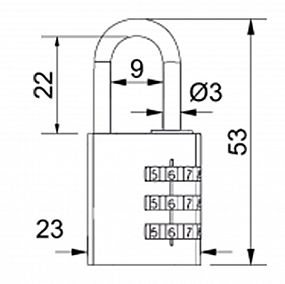 RV.12002.20. Kódový visací zámek