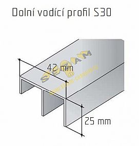 S 30/45 spodni vodici lišta - délka 1m