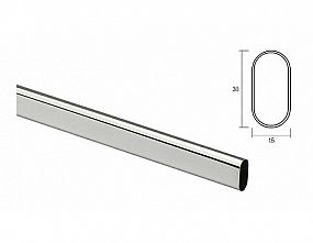 Šatní tyč ovál nikl 1m 30x15x0.7 mm