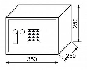RS.25R.EDK bílý sejf kódový + páčka