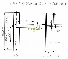 804 klika-klika bílá 90 klíč