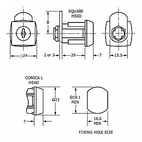 zámek EUROLOCK 0801-0208 dlouhá závora