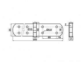 závěs bednový 200x35x2,0mm žlutý ZN  003502