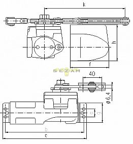 BRANO 214 11 ZLATÝ dveřní zavírač (25-70kg)