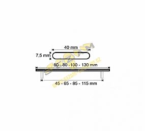 Větrací mřížka 60x250mm F1 přírodní elox